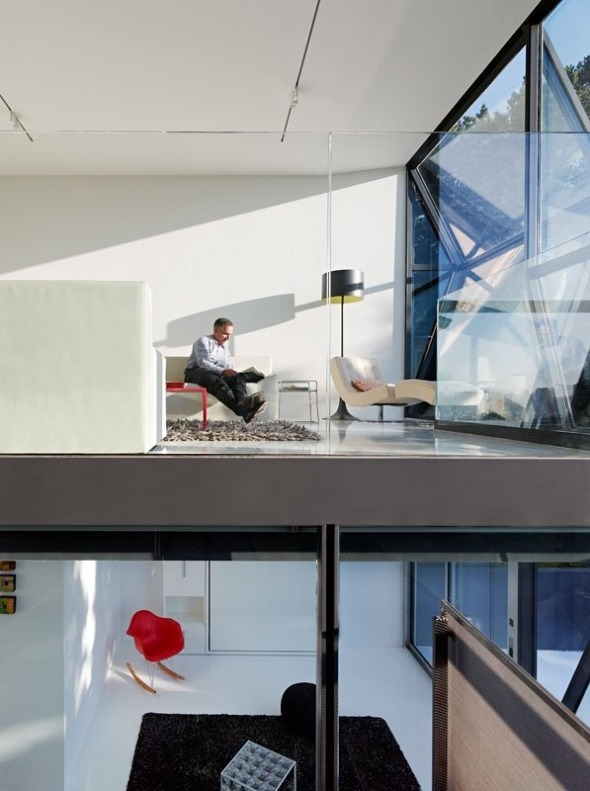 Architektonické pracovné sklenené okno House San Francisco