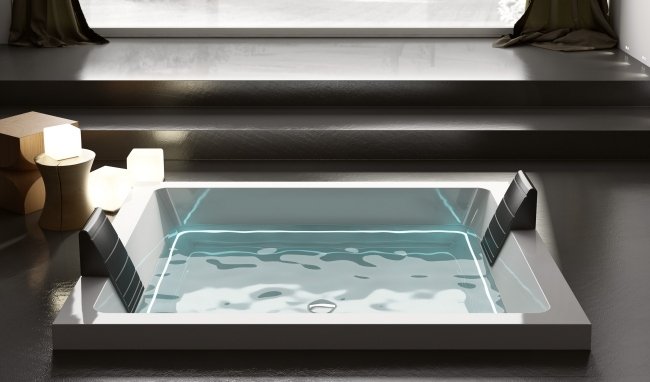 moderné vaňové vysnené LED opierky hlavy