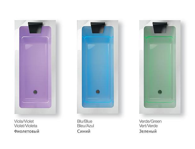 vysnené farby vane LED