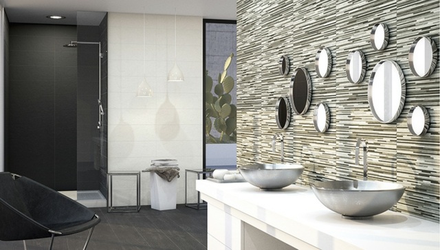 Mozaikové zrkadlo na dlaždice viacnásobné kovové Dlaždica zrkadlí niekoľko kovových prvkov