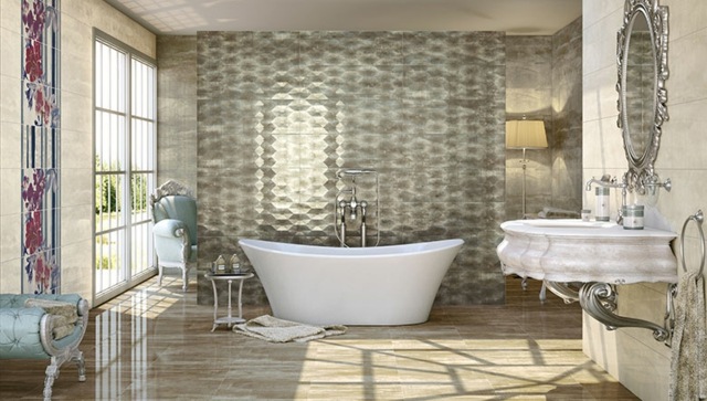 Kovové obklady do kúpeľne voľne stojaca vaňová dlažba voľne stojaca vaňová dlažba rámovanie stien