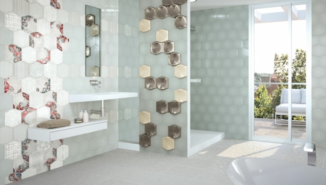 modré dlaždice béžovo hnedé akcenty farby vzoru béžovo hnedý akcentný vzor kombinuje farby