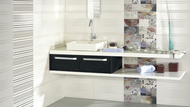 béžové dlaždice moderné kombinácie vzorov kúpeľní moderné kombinácie vzorov kúpeľní prúžkové foto obklady