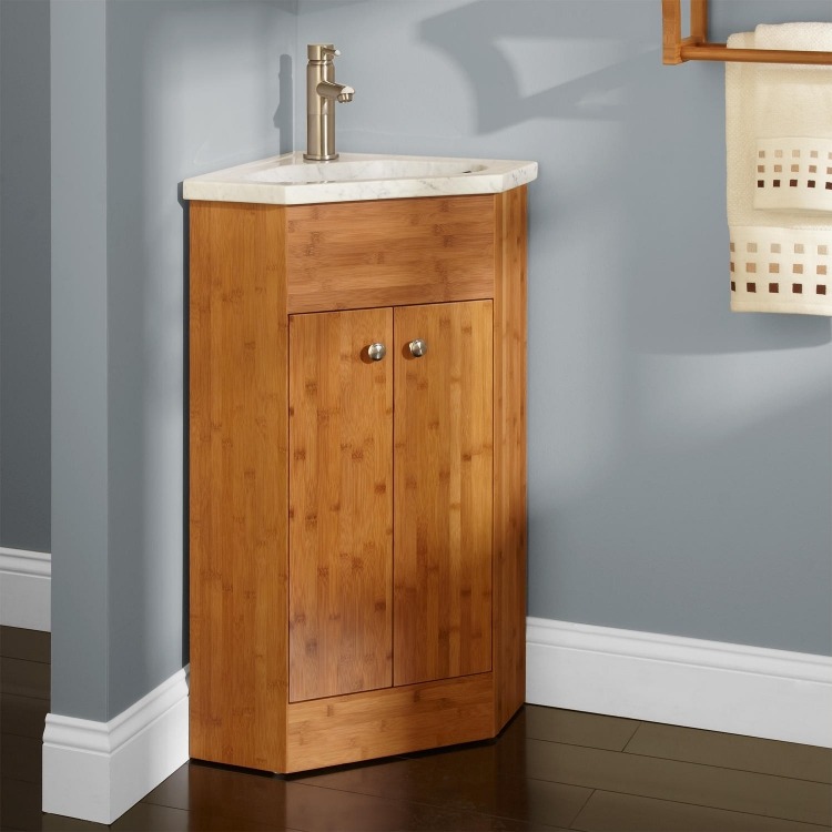 kúpeľňa-nábytok-bambus-moderné-nápady-umývadlo-konzola-drevo-uhlové-umývadlo-skriňa pod umývadlo