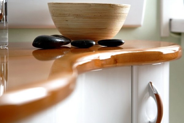 nápady na dizajn lesklého tvaru povrchu umývadlová skrinka s lesklým povrchom