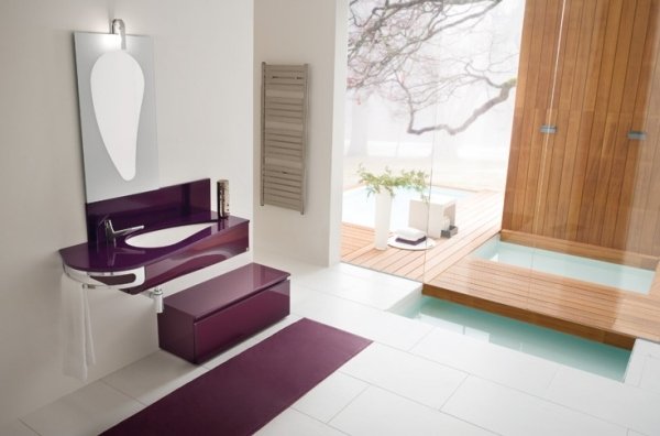 Umývadlo do kúpeľne v modernom tvare lyžice Zostavy kúpeľňového nábytku v tvare lyžice