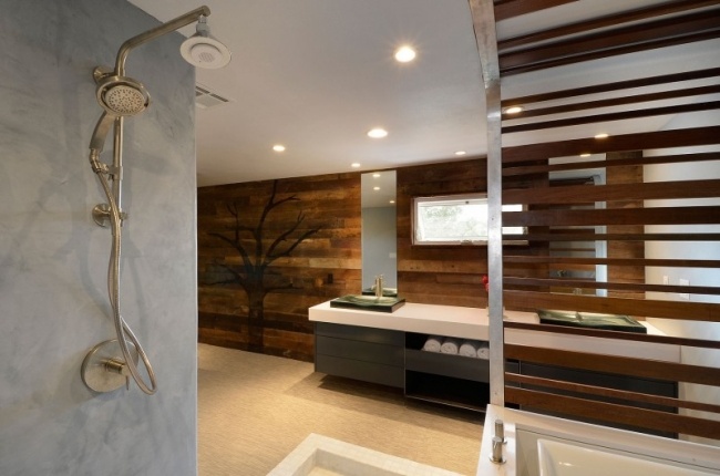 stromček do kúpeľne sprchovací kút vaňa dekorácia steny