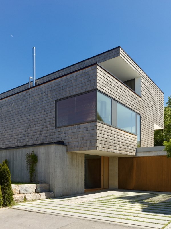 moderná architektúra bauhausu exteriér železobetón