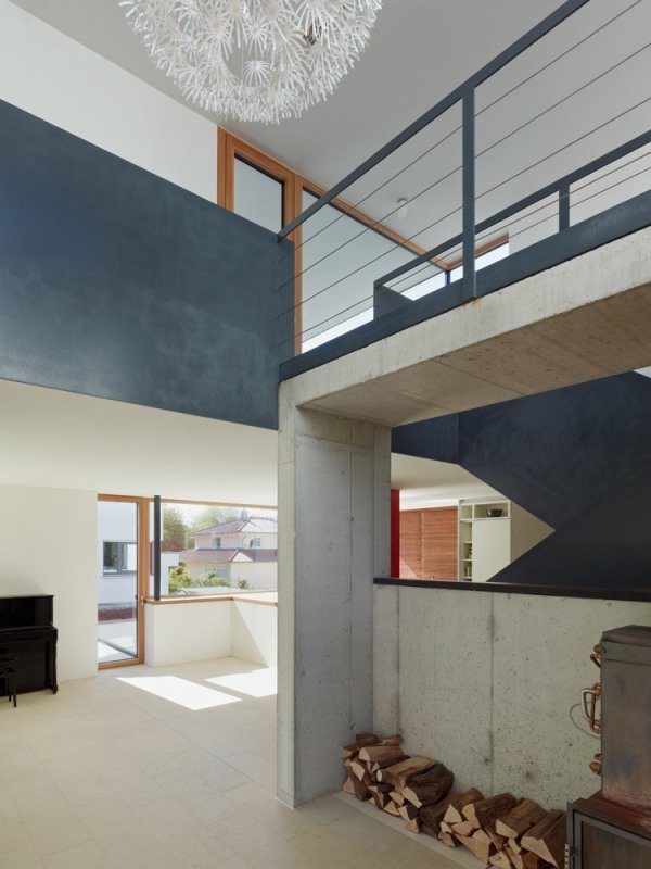 moderná architektúra interiérový dizajn vzdušný priestor vstupné podlažie