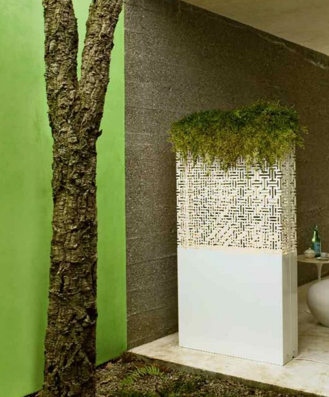 moderné kvetináče osvetľujúce rozdeľovače miestností demetra De Castelli