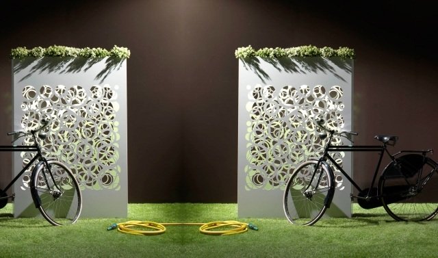 moderné kvetináče integrované osvetlenie kovové ozdobné CRO BYSTEEL