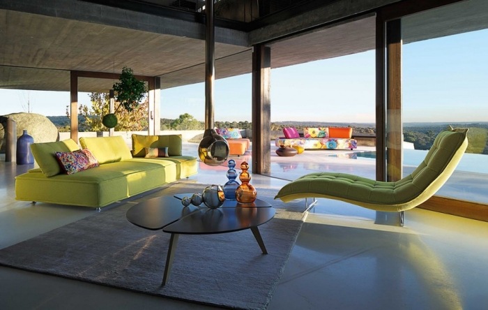 Lehátko od Zeno Nugari-Arloso vhodné do interiéru aj na terasu Moderné ležadlo-Zeno-nugari-Arloso-vnútorná-terasa-zelená