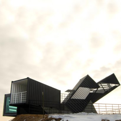 moderná architektúra prepravného kontajnera- OceanScope moderná architektúra s prepravným kontajnerom OceanScope