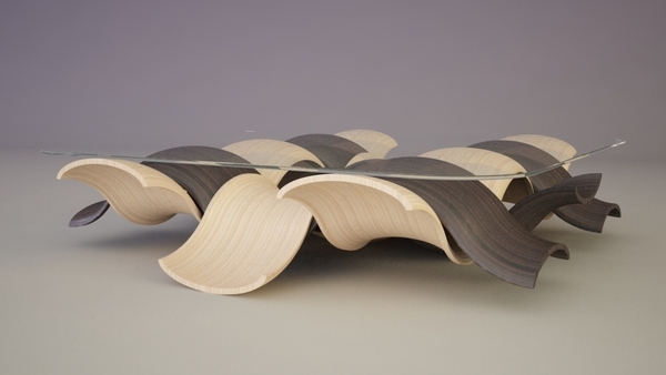 Konferenčné stolíky koncept sklenenej dosky zo svetlého tmavého dreva Koncept dizajnu konferenčných stolíkov sklenená doska zo svetlého tmavého dreva