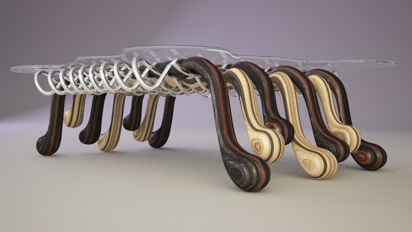 Moderné-konferenčné stolíky-dizajn-koncept-kusy dreva