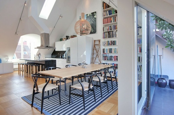 Škandinávske osvetlenie nábytku