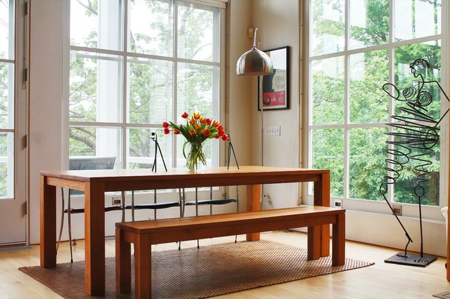 Jedáleň zdobí sochy lavička z dreva vyzdobiť sochy lavička drevo dubový drevený nábytok