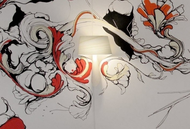 inovatívne nástenné svietidlo na drevenú dyhu lzf vzduchovo biele