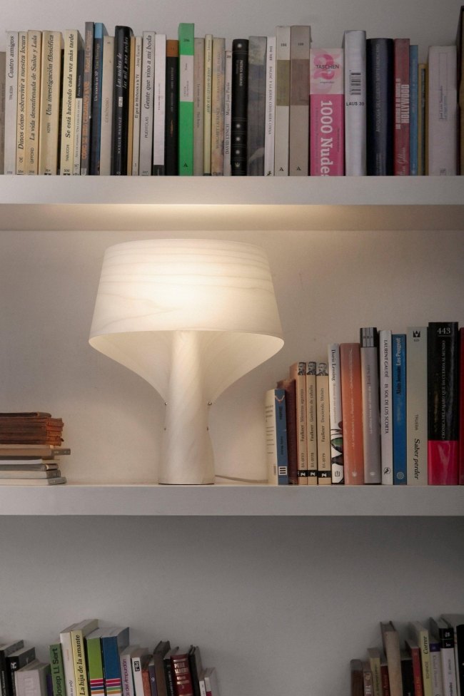 moderná stolná lampa vzduchová biela ručná výroba lzf