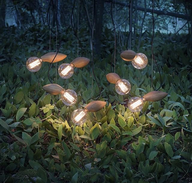 moderný závesný lampový drevený roj Jangir Maddadi Designstudio moderný dizajnový prívesok svetlého dreveného roja Jangir Maddadi Design Bureau