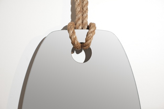 závesné nástenné zrkadlo dizajn obilia značka bez rámu konopné lano závesné nástenné zrkadlové prevedenie bez rámového konopného lana