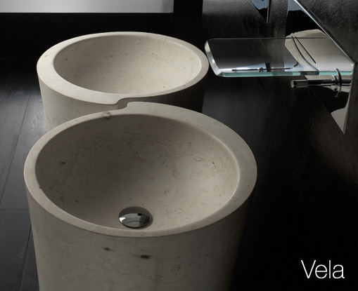 vela voľne stojace dizajnové umývadlo okrúhla kúpeľňa