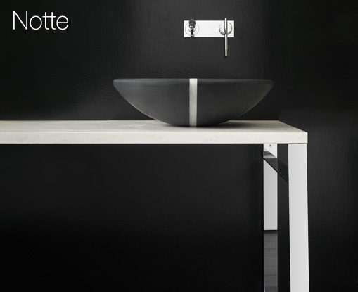 notte čierne umývadlo okrúhla doska