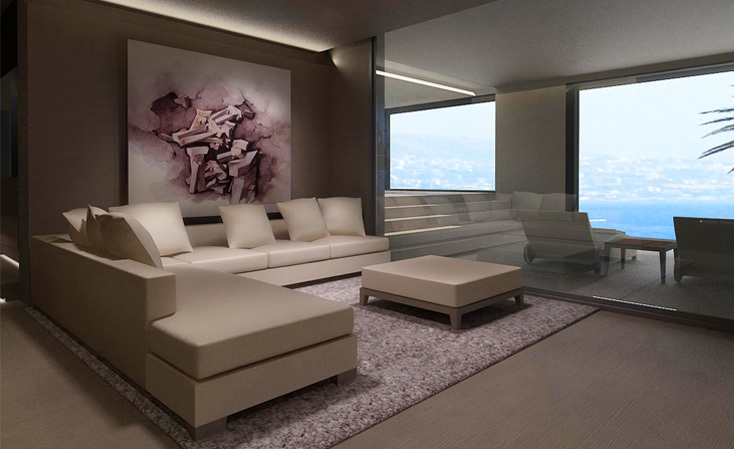 moderný dizajnový interiér od Lorenzo Bellini Villa Azour