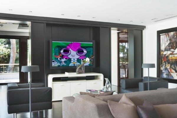 Návrhy interiérového dizajnu Tomasso číslica maľba na stenu do obývačky