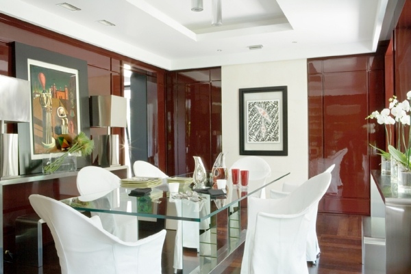 Dizajnové interiérové ​​nápady Sklenený jedálenský stôl do jedálne Tomasso