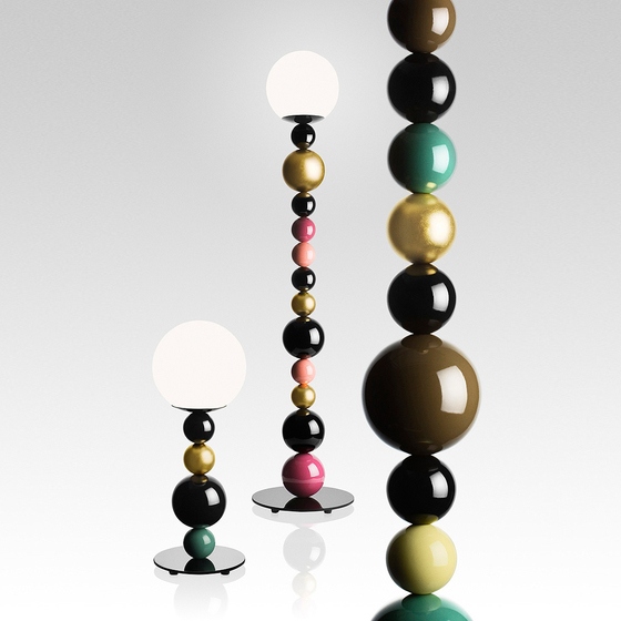 Dizajnové stojacie lampy RGB gule fredrik mattson