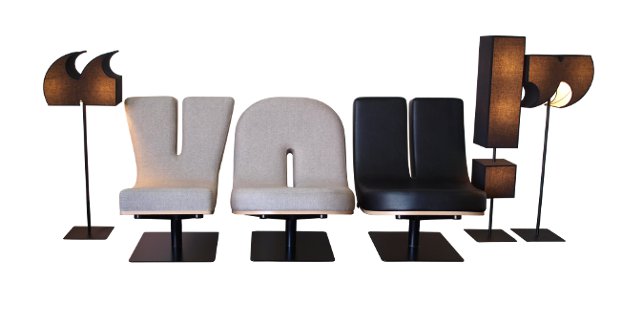 tabisso stojacie lampy typografia držiaky dizajn