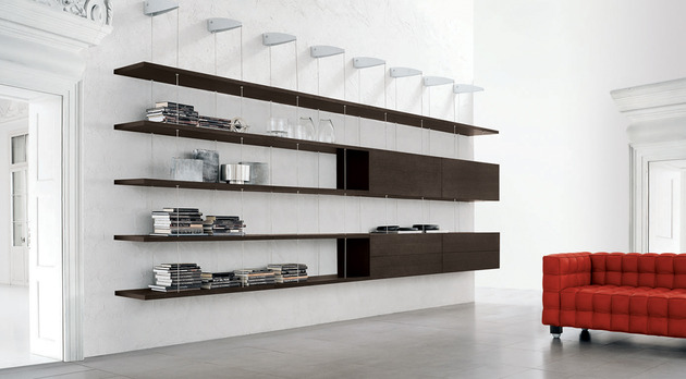 Moderný dizajnový nábytok obývacia izba drevená polica alivar