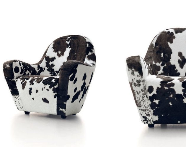 Kreslo moderného dizajnového nábytku z alivarovej hovädzej kože