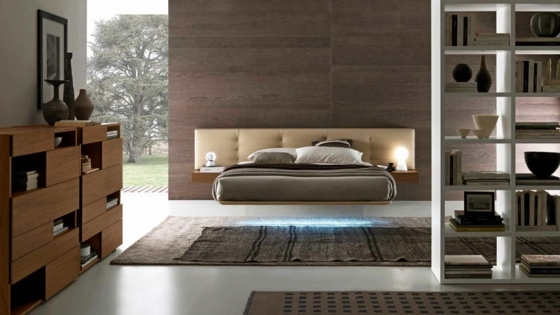 Nápad na posteľný obklad pre aviatickú posteľ so stenou z čalúnenia krídlový systém-von-Presotto-nápady na lôžko