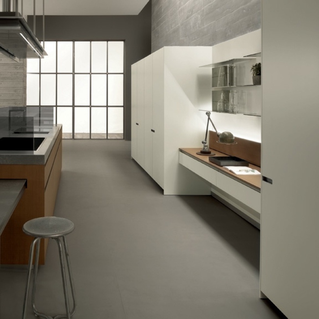 Drevený skrinkový drez vstavané skrine v tvare U