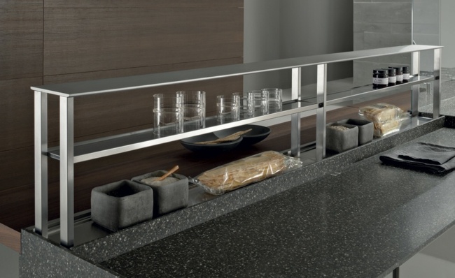 Pracovná plocha z hladkej mramorovej dosky z nehrdzavejúcej ocele