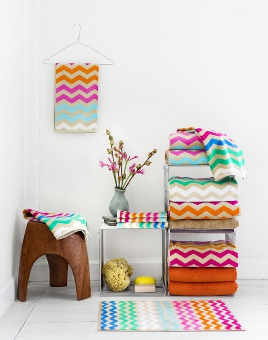 farebný vzor domáce nápady kľukatá čiara