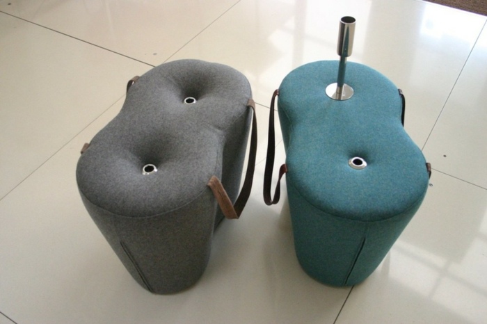 Inovatívny nábytok s držadlami je možné využiť rôznymi spôsobmi rôzne vložená čalúnená stolička v tvare vlny