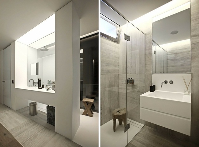 Nábytok do kúpelne Idea nastavuje biele osvetlenie