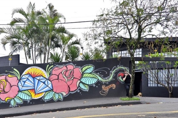 Brazílsky dom graffiti House Brazil Graffiti