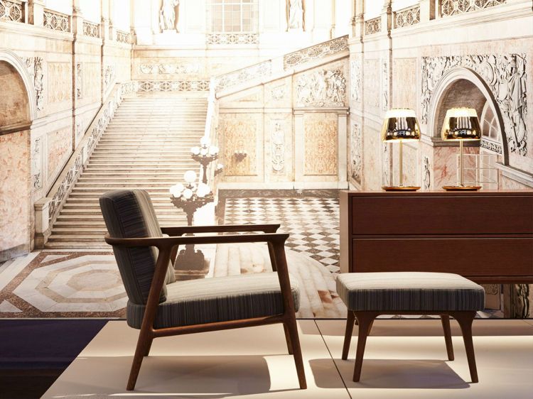 moderné kreslo Zio s pohovkou v šedej farbe moderné-jedálenské-stoličky-dizajnér-drevené-kreslá-čalúnené-otoman