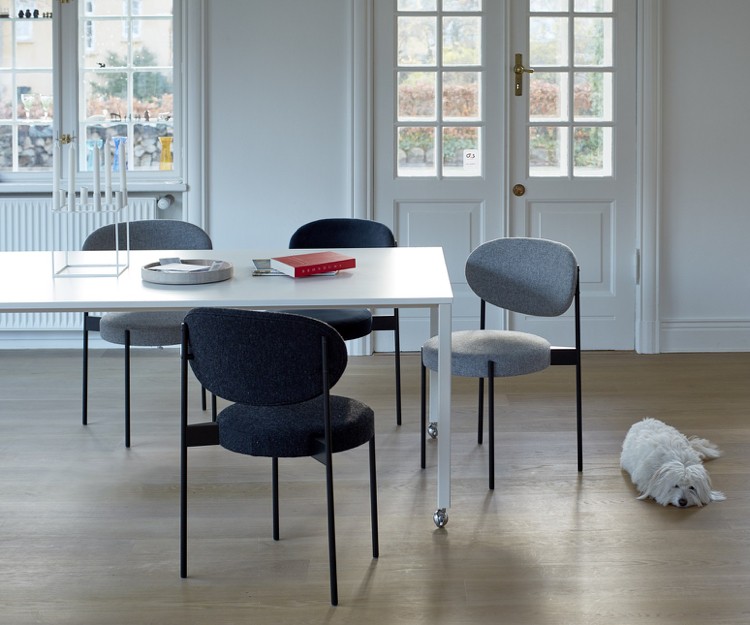 minimalistický podľa hesla moderné-jedálenské-stoličky-dizajnér-čalúnenie-sivá-obyčajná-panton-verpan