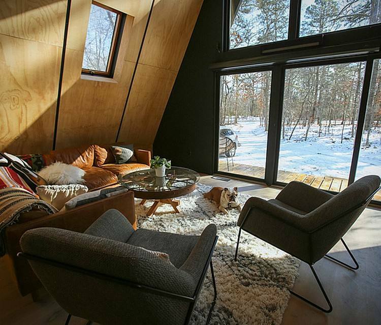 kreslo, koberec, podlaha, výhľad, okno, predná, prírodná, stena