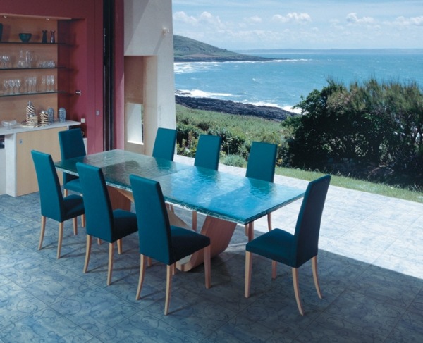 rinascimento dlažba modré kvetinové motívy jedálenský kút