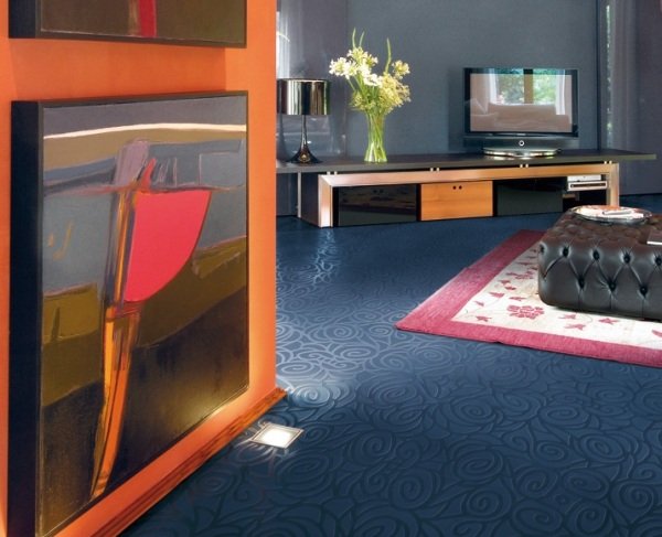 vzor dlaždíc tango, keramické modré ruže