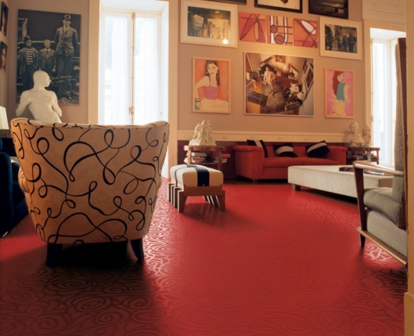 moderné dlaždice červená podlaha kvetinové tango petracer Taliansko