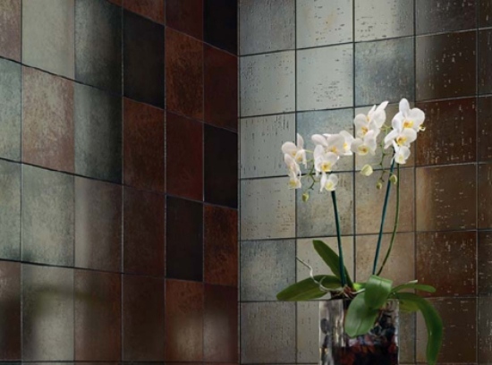 Moderná dlažba s kovovým vzhľadom irisceramica kúpeľňová kuchyňa