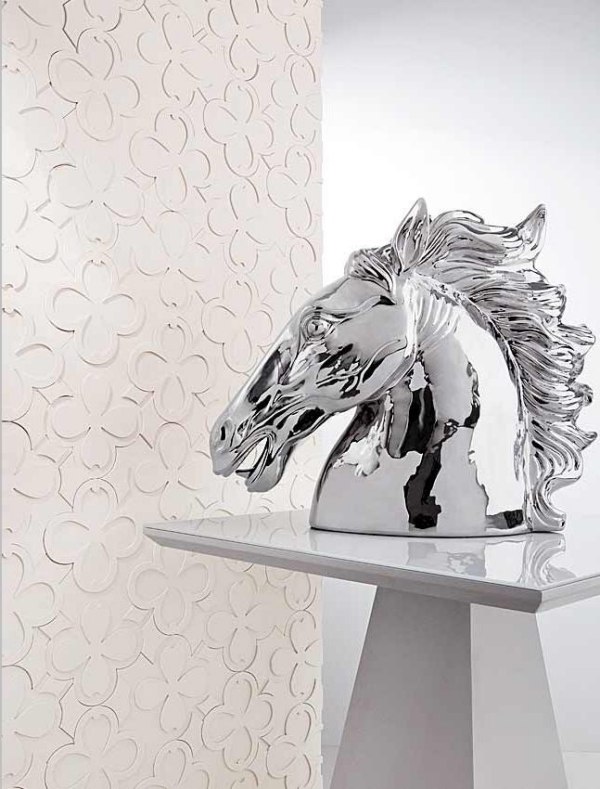 3D obklady na stenu Moderný biely dizajn Mosarte