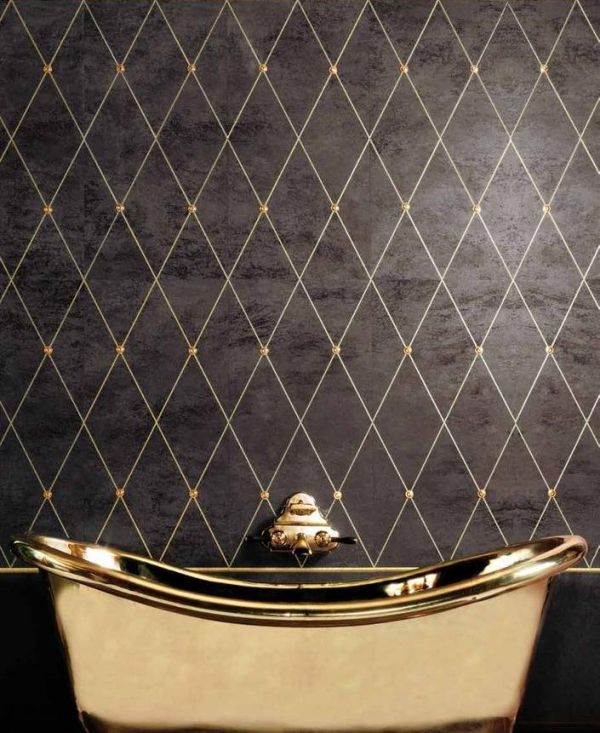 Obklady do kúpeľne Talianske luxusné zlaté rohy